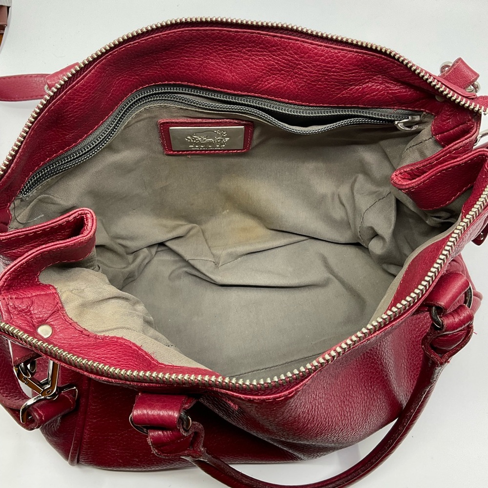 Vintage Roots Leather Convertible Crossbody Satchel Bag - Picture 8 of 11